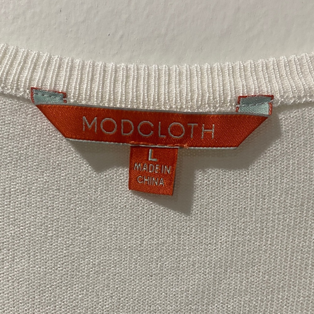 ModCloth Cream & Pink Women's SweaterDress